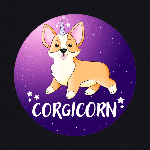 Corgicorn Cute Corgi Lover Quote Artwork by Squeak Art